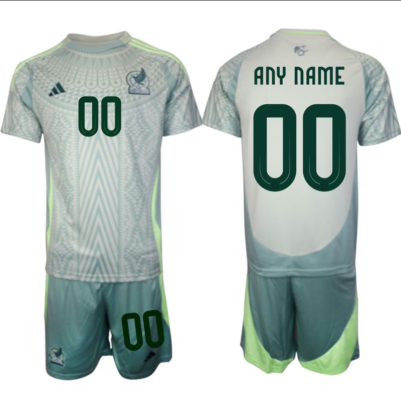 Men 2024-2025 Season Mexico away green customized Soccer Jersey->customized soccer jersey->Custom Jersey